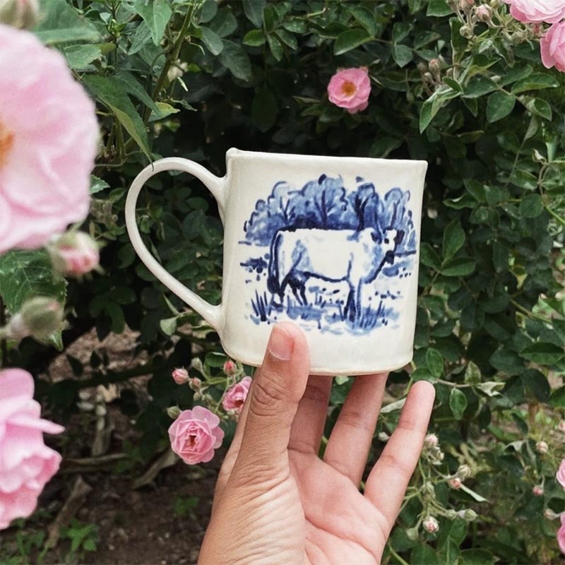 Illustration Mug in Stoneware